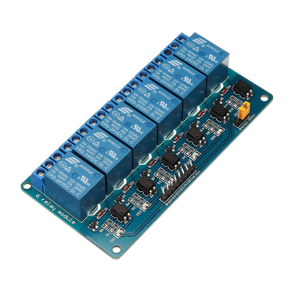 6-Channel-24V-Relay-Module-Low-Level-Trigger-With-Optocoupler-Isolation-BESTEP-for-Arduino---product-1356225