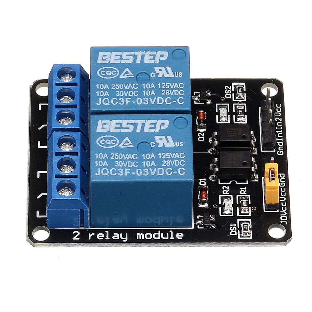 BESTEP-2-Channel-3V-Relay-Module-Low-Level-Trigger-Optocoupler-Isolation-For-Auduino-1390342