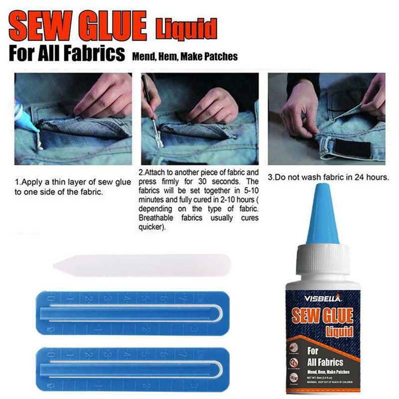 60ml-Fabric-Glue-Set-Car-Leather-Repair-Textile-Hemming-Sewing-Extra-Strong-Bond-1623758