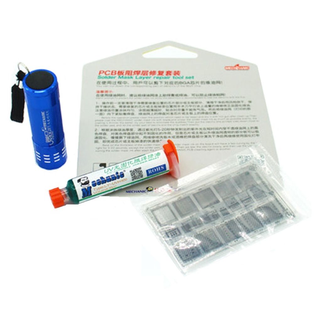 MECHANIC-Solder-Mask-Layer-UV-Lamp-Repair-Tool-Set-BGA-PCB-Solder-Pad-Stencils-for-Mobile-Phone-1322106