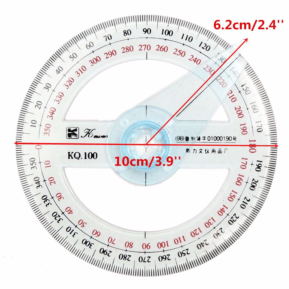 10cm-Plastic-360-Degree-Protractor-Ruler-Angle-Finder-Swing-Arm-School-Office-1052393