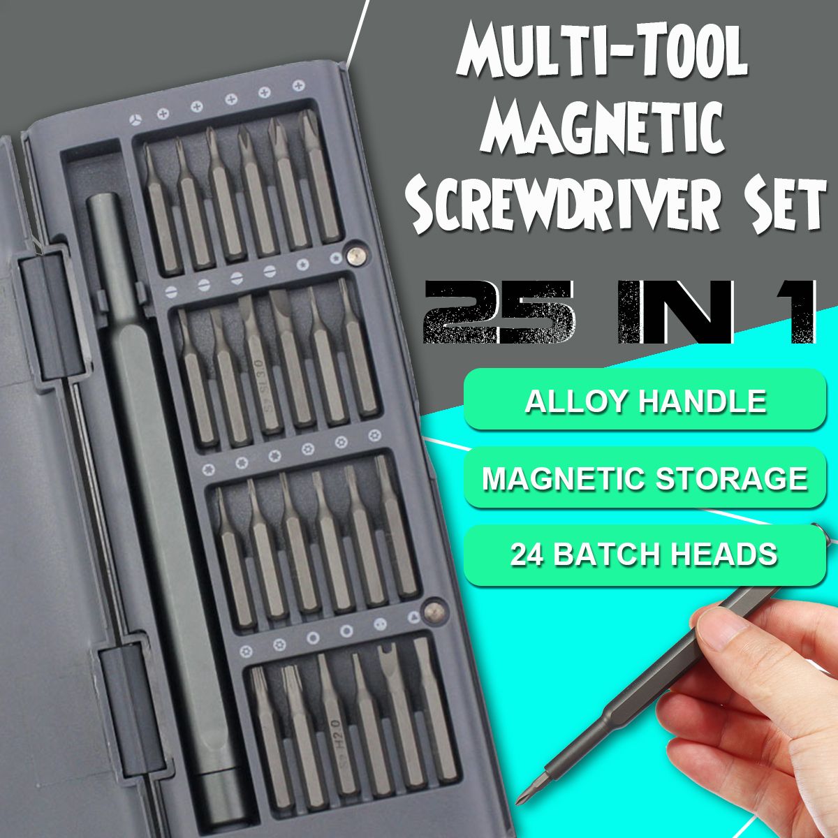 25-In-1-Precision-Screwdriver-Magnetic-Screwdriver-Set-Repair-Alloy-Case-Electronics-Repair-Tool-Kit-1472387