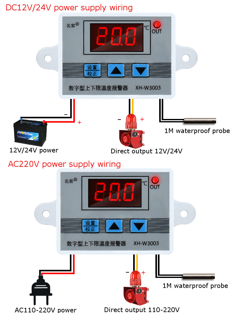 5pcs-220V-XH-W3003-Micro-Digital-Thermostat-High-Precision-Temperature-Control-Switch-Temperature-Al-1644495