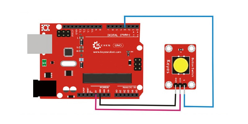 Keyes-Brick-Button-Sensor-pad-hole-with-Pin-Header-Module-Digital-Signal-1722822