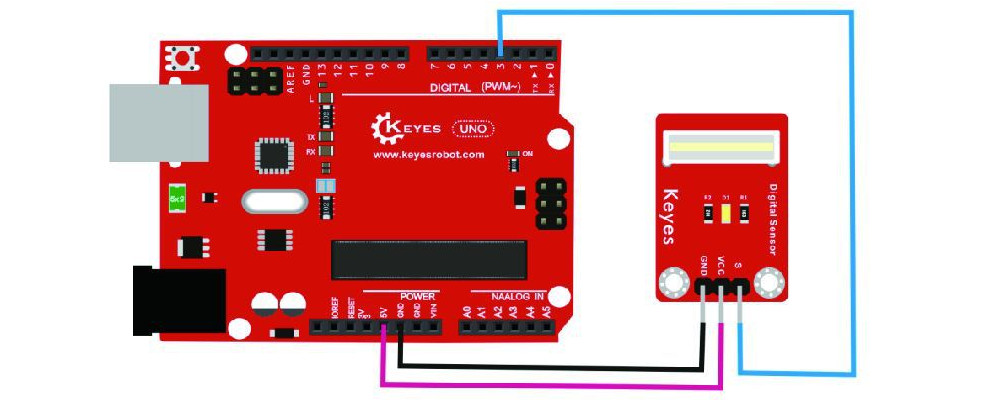 Keyes-Brick-Knock-Sensor-ModulePad-hole-Anti-reverse-Plug-White-Terminal-for-Arduino-1699918