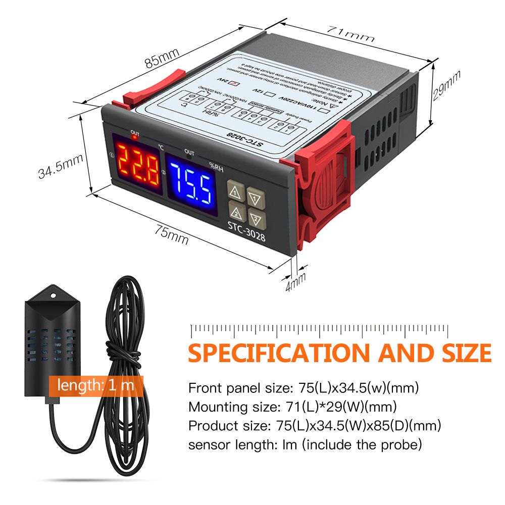 STC-3028-12V-24V-DC-10A-Digital-Temperature-Humidity-Meter-Thermostat-LCD-Display-Thermoregulator-Hy-1557774