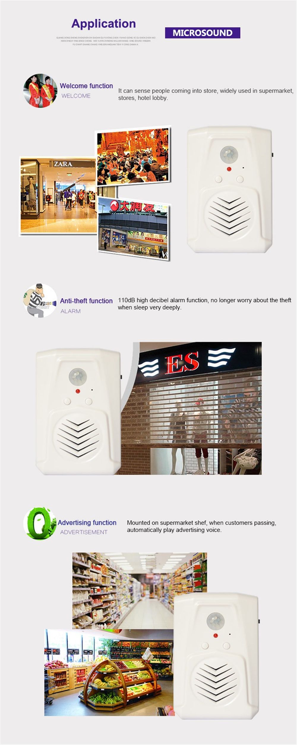 Waytronic-Sound-Speaker-Wireless-PIR-Motion-Sensor-Activated-Voice-Player-Welcome-Chime-Bell-for-Hau-1310505