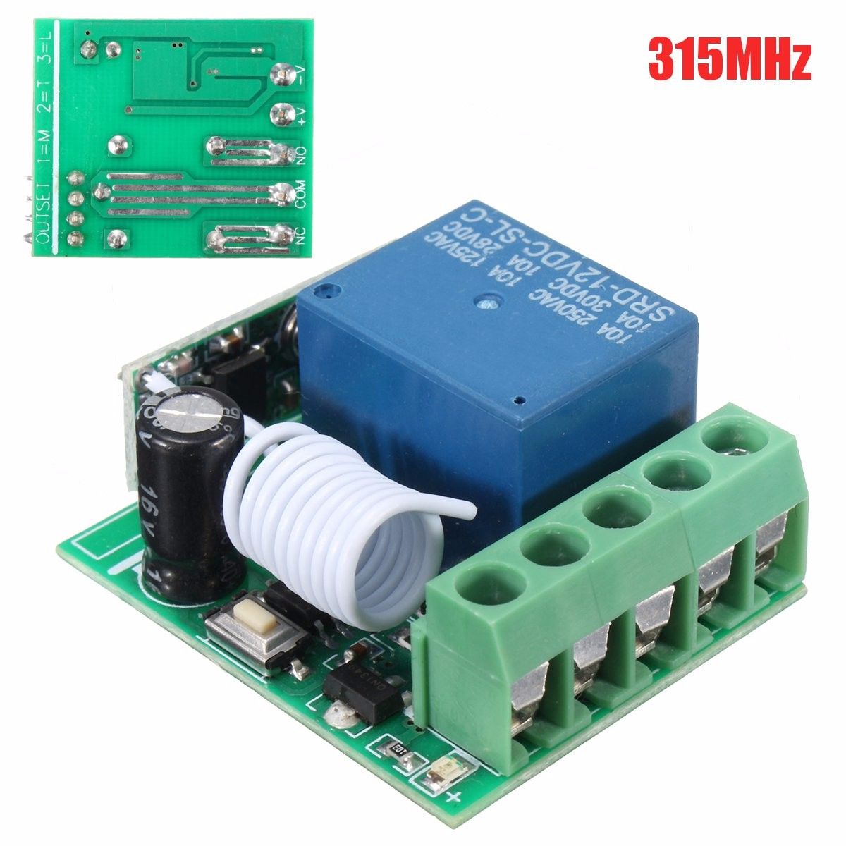 315MHz-DC12V-10A-1CH-Single-Channel-Wireless-Relay-RF-Remote-Control-Switch-Receiver-Module-1112117