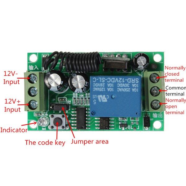 3Pcs-Geekcreitreg-DC-12V-10A-Relay-1CH-Channel-Wireless-RF-Remote-Control-Switch-Transmitter-With-Re-1188168