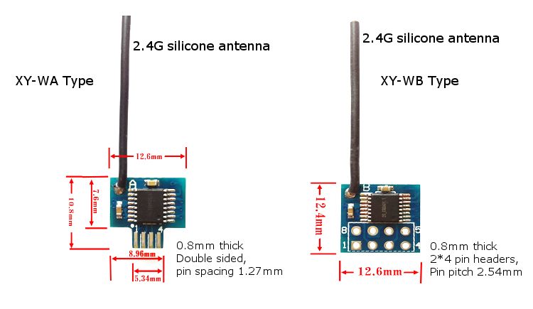 3pcs-24G-33V-XY-WA-Wireless-Module-Transceiver-Long-Distance-Low-Power-Anti-interference-LT8920-ultr-1548397