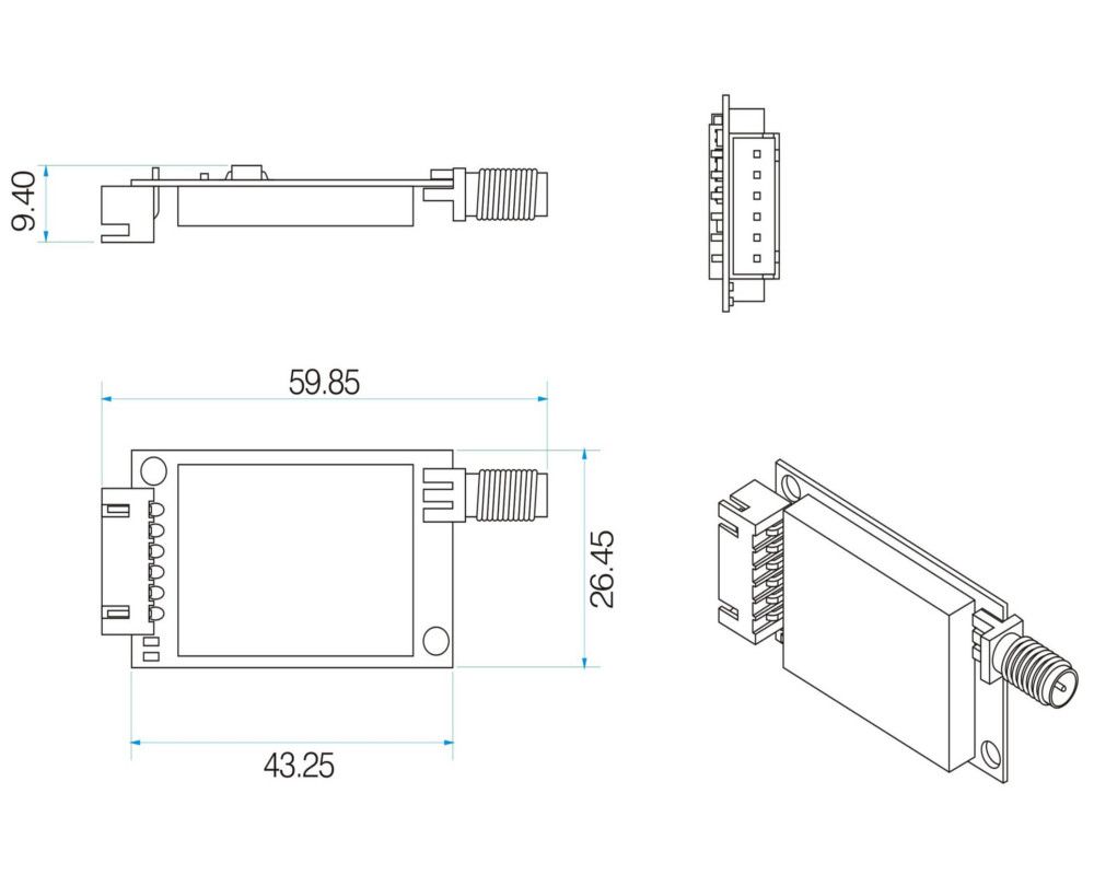 433MHz-SV611-Industrial-Wireless-Serial-Port-Data-Transmission-Module-100mW-Si4432-TTL-232-485-1436504