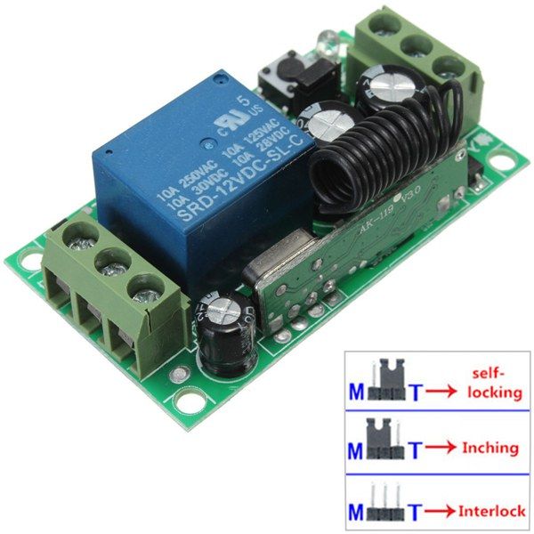 5Pcs-Geekcreitreg-DC-12V-10A-Relay-1CH-Channel-Wireless-RF-Remote-Control-Switch-Transmitter-With-Re-1188172