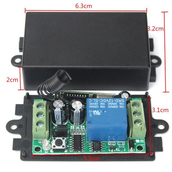 5Pcs-Geekcreitreg-DC-12V-10A-Relay-1CH-Channel-Wireless-RF-Remote-Control-Switch-Transmitter-With-Re-1188172