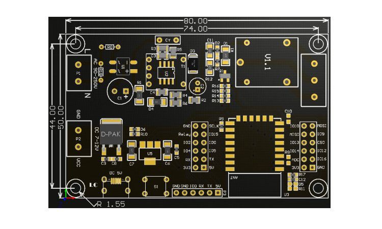 5pcs-ESP-12F-ACDC-Power-Supply-ESP8266-AC90-250VDC7-12VUSB5V-WIFI-Single-Relay-Module-Development-Bo-1660482