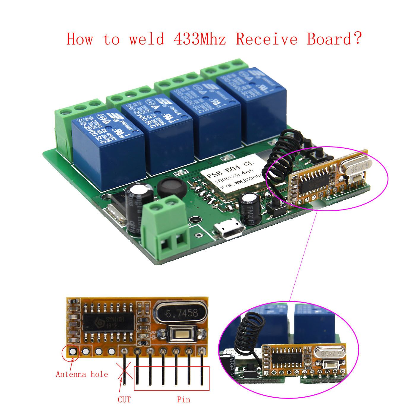 Geekcreitreg-DIY-32V-4-Channel-JogInching-And-Self-locking--433MHz-Receiver-Module--APP-Remote-Contr-1114926