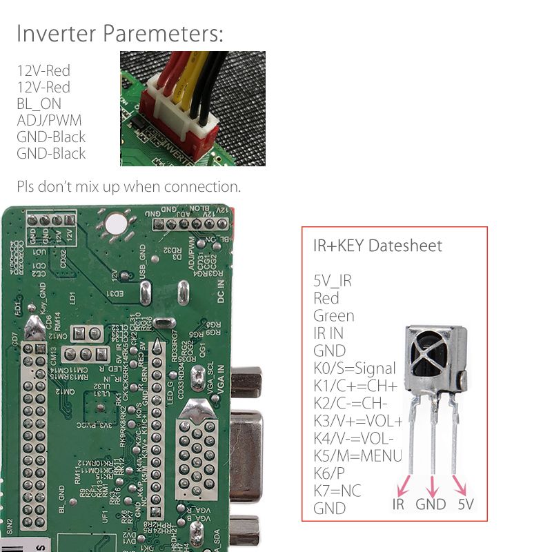 TSK105A03-Universal-LCD-LED-TV-Controller-Driver-Board-7-Key-button2ch-8bit-40Pins-LVDS-Cable4pcs-La-1401876