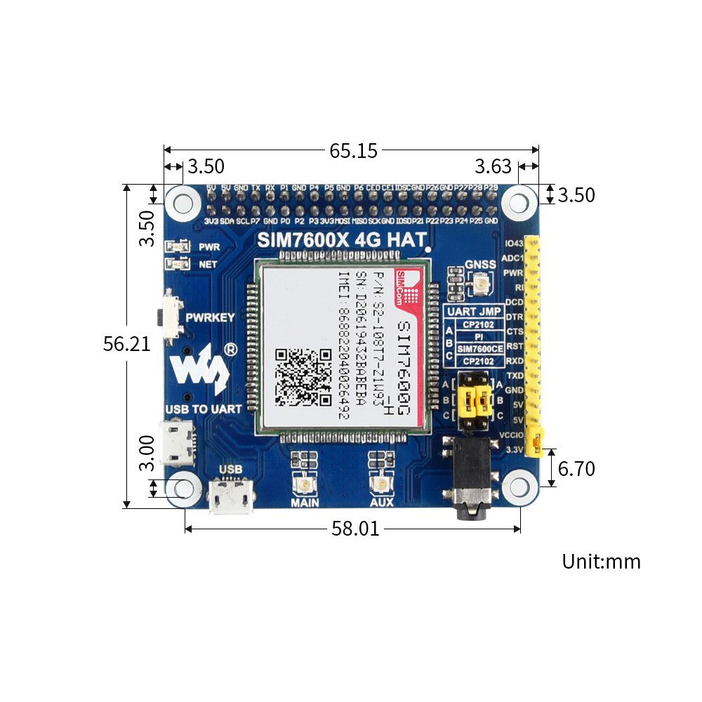 Wavesharereg-SIM7600G-H-4G3G2GGSMGPRSGNSS-HAT-Communication-Expansion-Board-GNSS-Positioning-For-Jet-1755076