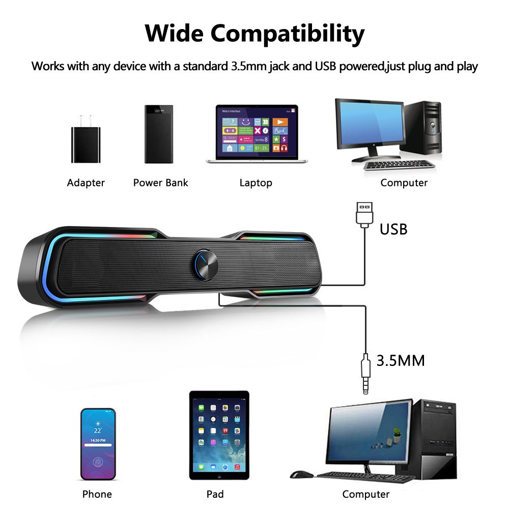 ARCHEER-Computer-Game-Speaker-PC-Speaker-Gaming-Wired-Desktop-Computer-Sound-Bar-with-Stereo-Sound-C-1759944