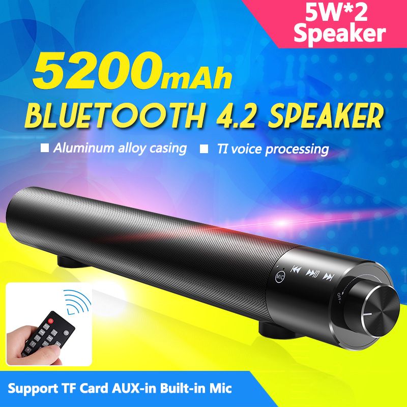 Bakeey-X6-Wireless-bluetooth-Soundbar-Dual-Units-Stereo-5200mAh-TF-Card-AUX-Speaker-with-Mic-1438436