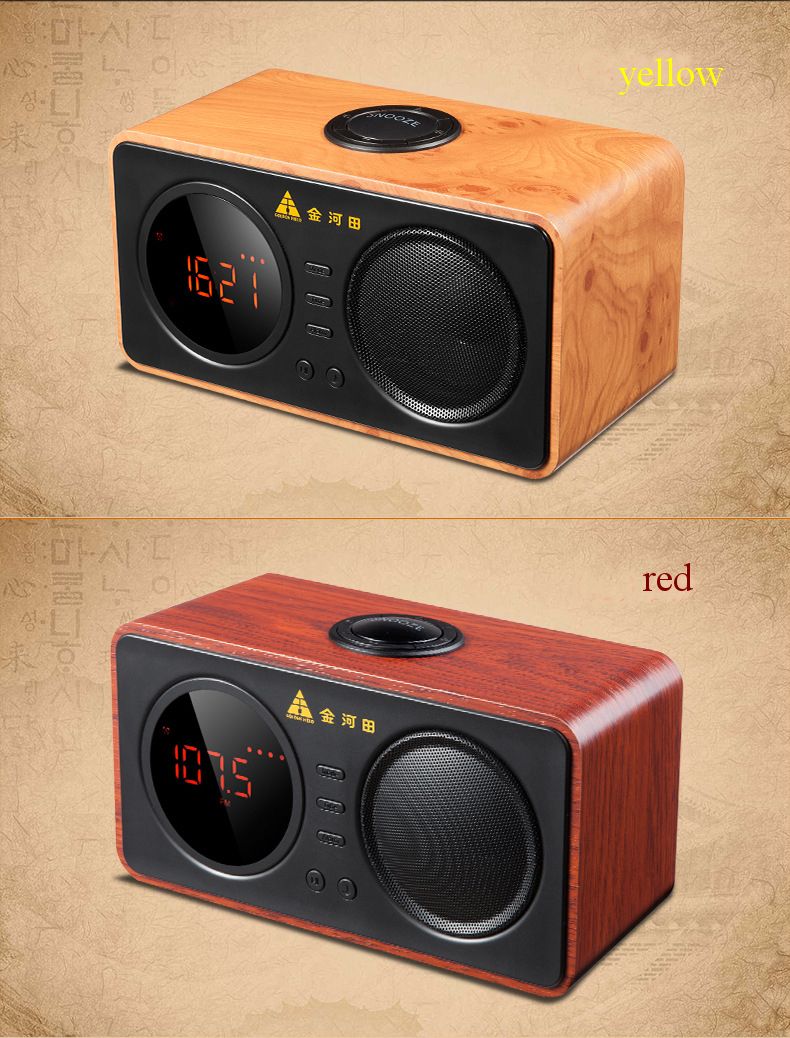 Golden-Field-D30-Wooden-Retro-Alarm-Clock-Wireless-bluetooth-Speaker-Support-TF-Card--AUX-1320723