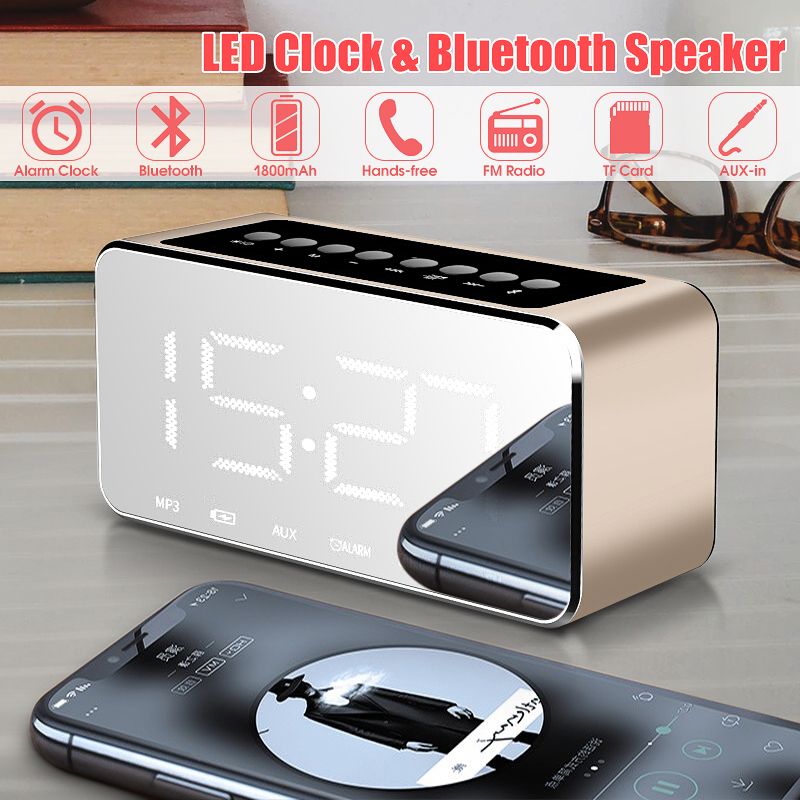 LEADSTAR-MX-22-LED-Clock-Mirror-Wireless-bluetooth-Speaker-1800mAh-TF-Card-FM-Raido-Subwoofer-1302317