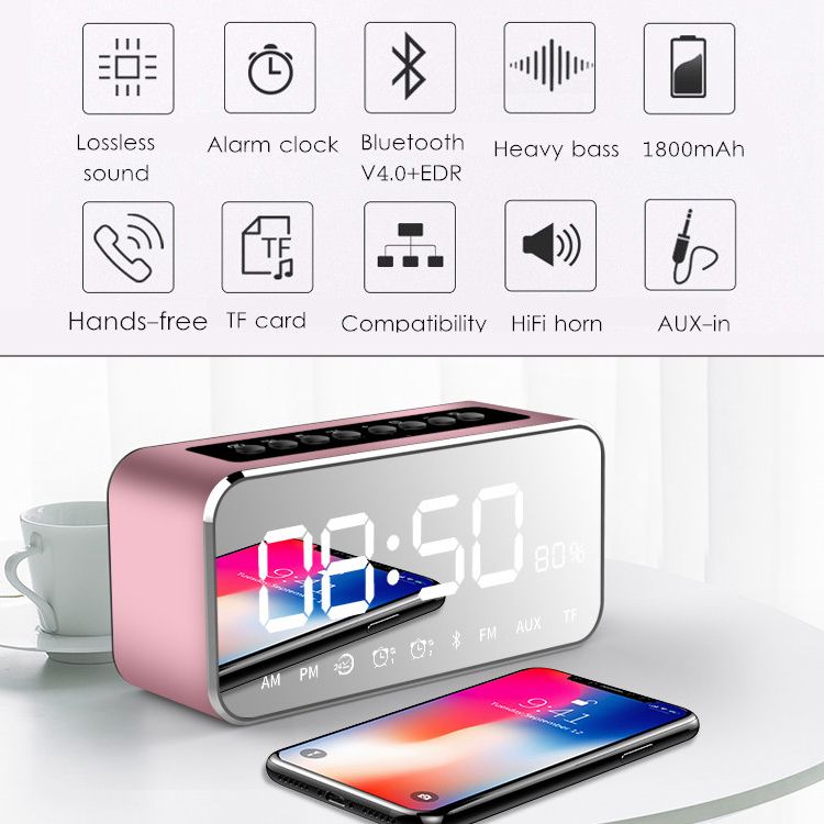 LEADSTAR-MX-22-LED-Clock-Mirror-Wireless-bluetooth-Speaker-1800mAh-TF-Card-FM-Raido-Subwoofer-1302317