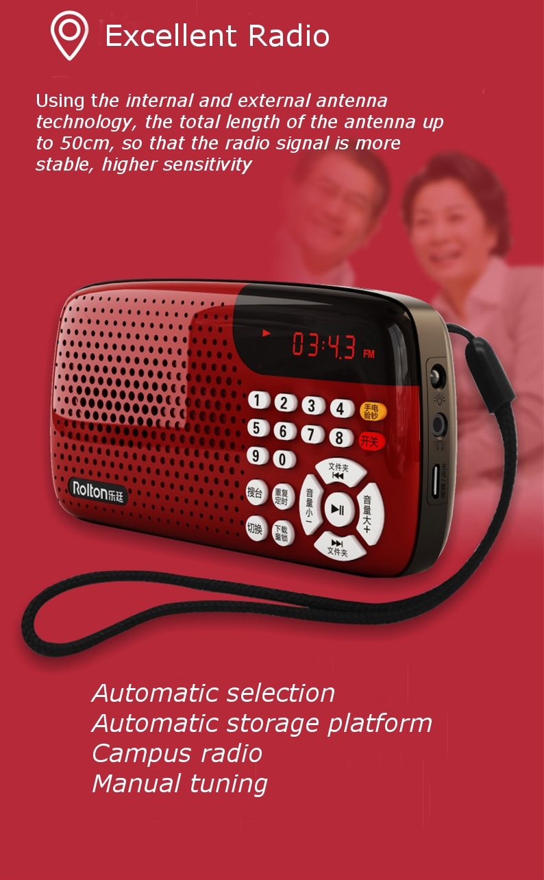 Rolton-W105-Portable-Mini-FM-Radio-Speaker-Music-Player-Tf-Card-With-LED-Display-And-Flashlight-1130645