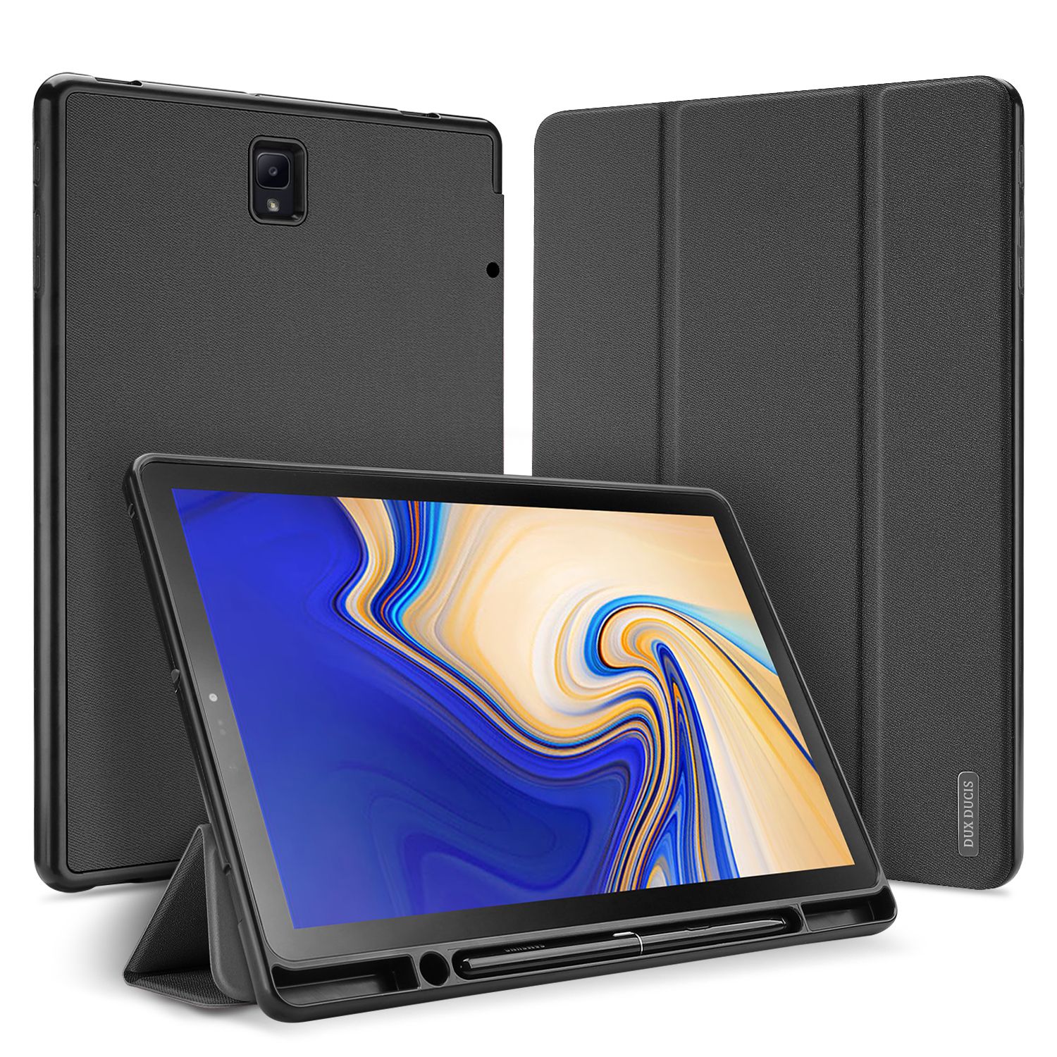 Tri-Fold-Pen-With-Pen-Hole-Tablet-Case-Cover-for-Samsung-TAB-S4-105-1556543