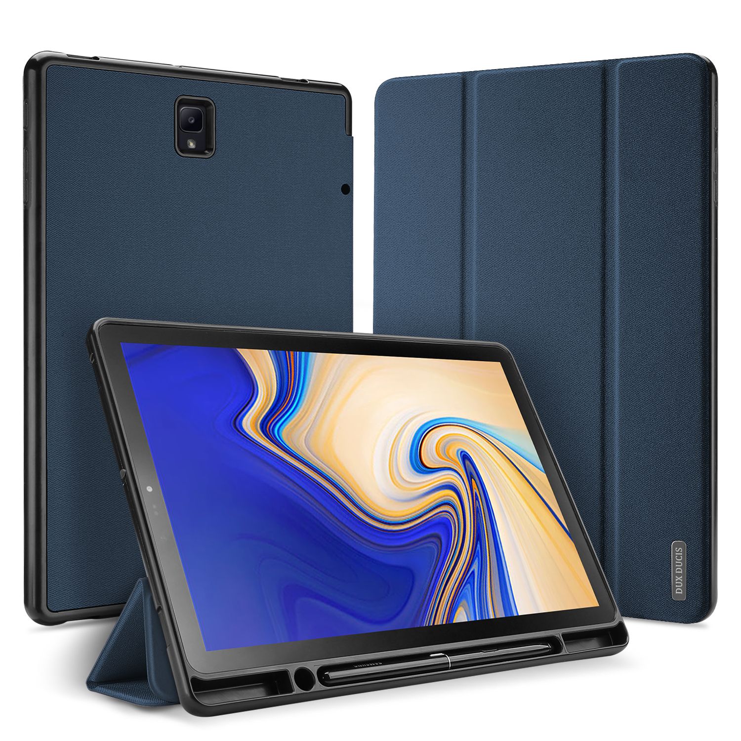 Tri-Fold-Pen-With-Pen-Hole-Tablet-Case-Cover-for-Samsung-TAB-S4-105-1556543