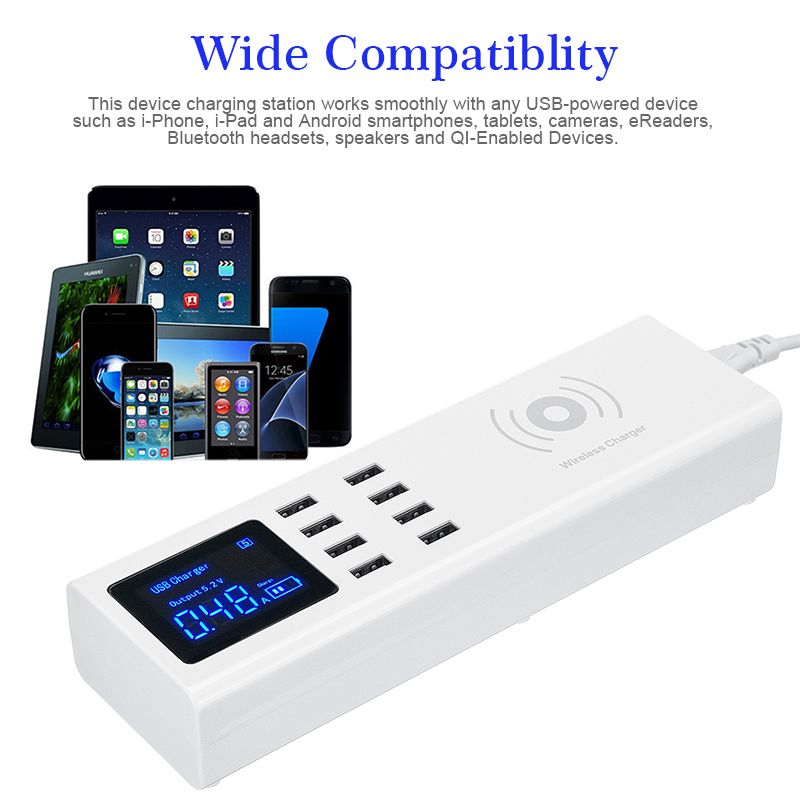 Universal-UKUSEU-8-Port-USB-Charger-Station-With-Wireless-Charger-For-Tablet-Cellphone-1296034