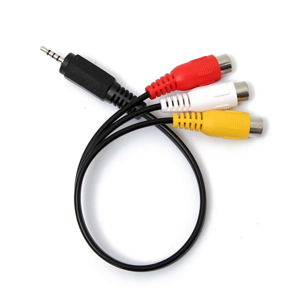 25mm-20cm-Male-to-3-RCA-Female-Jack-Splitter-Audio-Video-AV-Adaptor-Cable-Extension-Lead-1056068