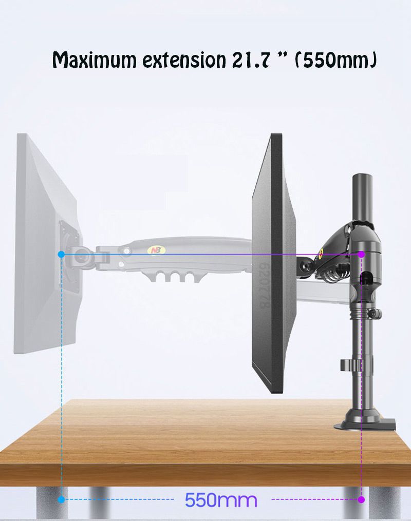 NB-H160-17-27-Inch-2-9kg-x2-Loading-Weight-Adjustable-Dual-Monitor-Holder-Arm-Gas-Spring-Desktop-Ful-1716756