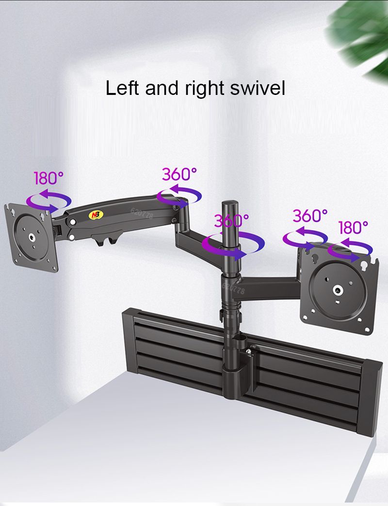 NB-M80-Dual-Aluminum-Alloy-Ergonomic-22-32in-LCD-LED-Screen-Slot-Mount-Bracket-Monitor-Holder-Load-2-1729757