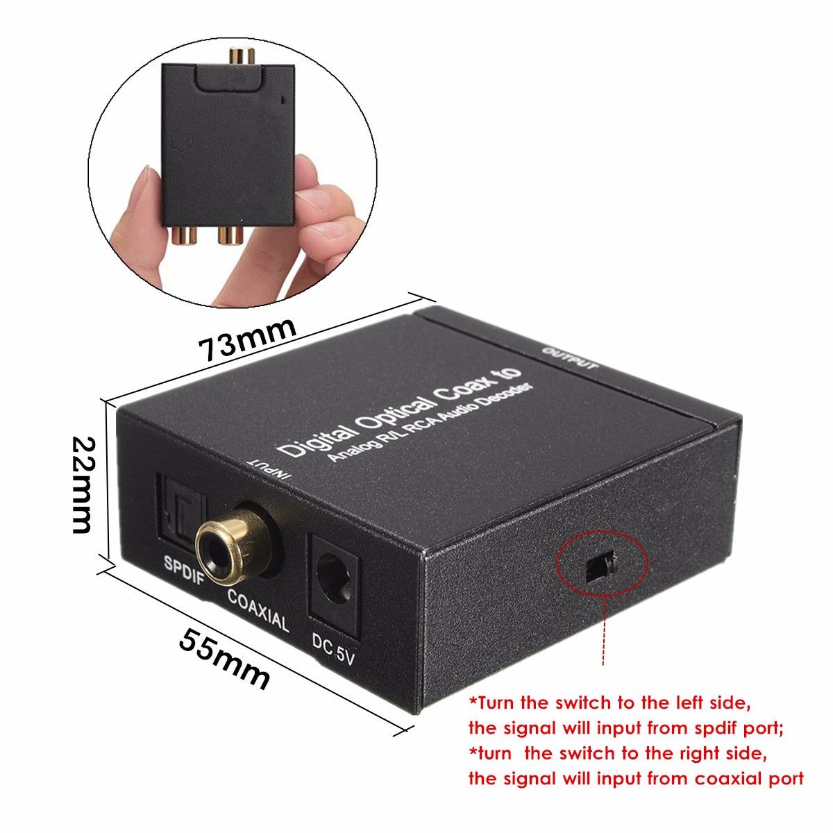 NK-Y2-Digital-SPDIF-Optical-Coax-to-Analog-RCA-RL-DTS2151-Audio-Converter-Decoder-1120194