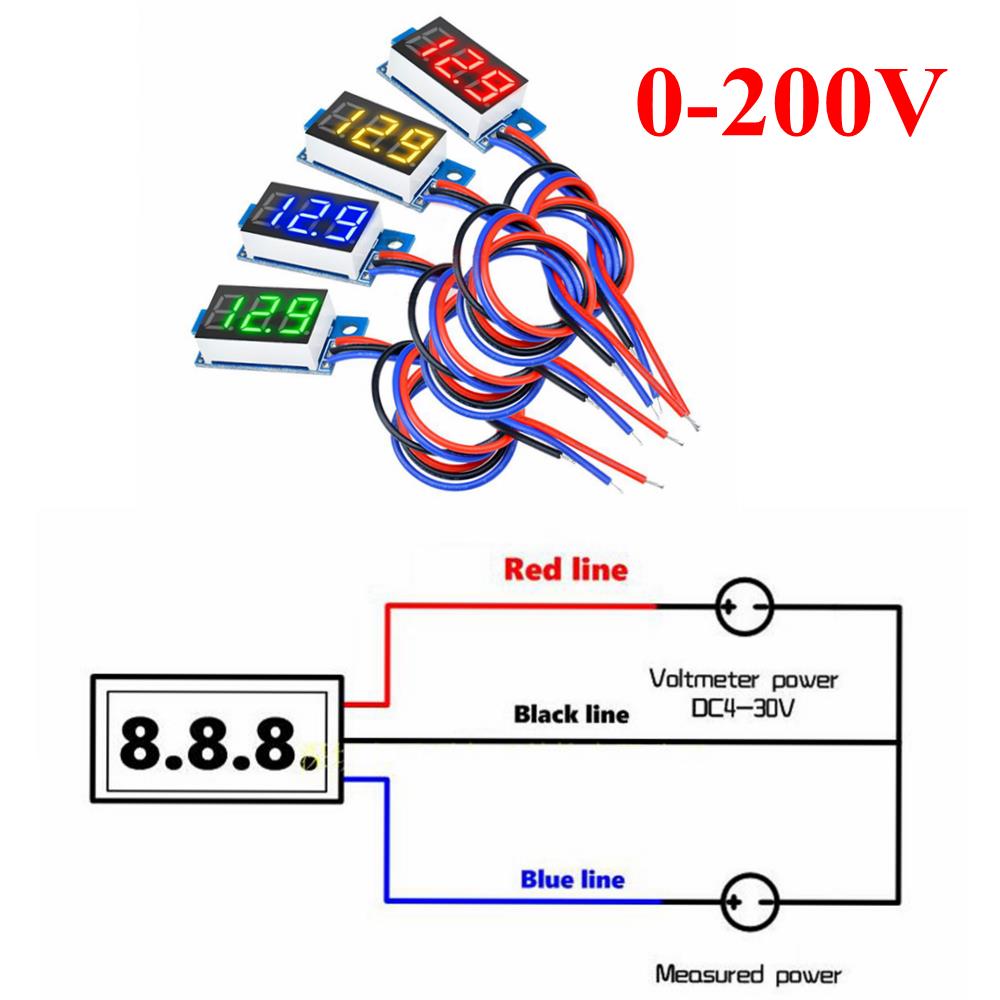 3Pcs-Geekcreit-DC-0-200V-036-Inch-Mini-Digital-Volt-Meter-Voltage-Tester-3-Wire-Digital-Volt-Indicat-1749002