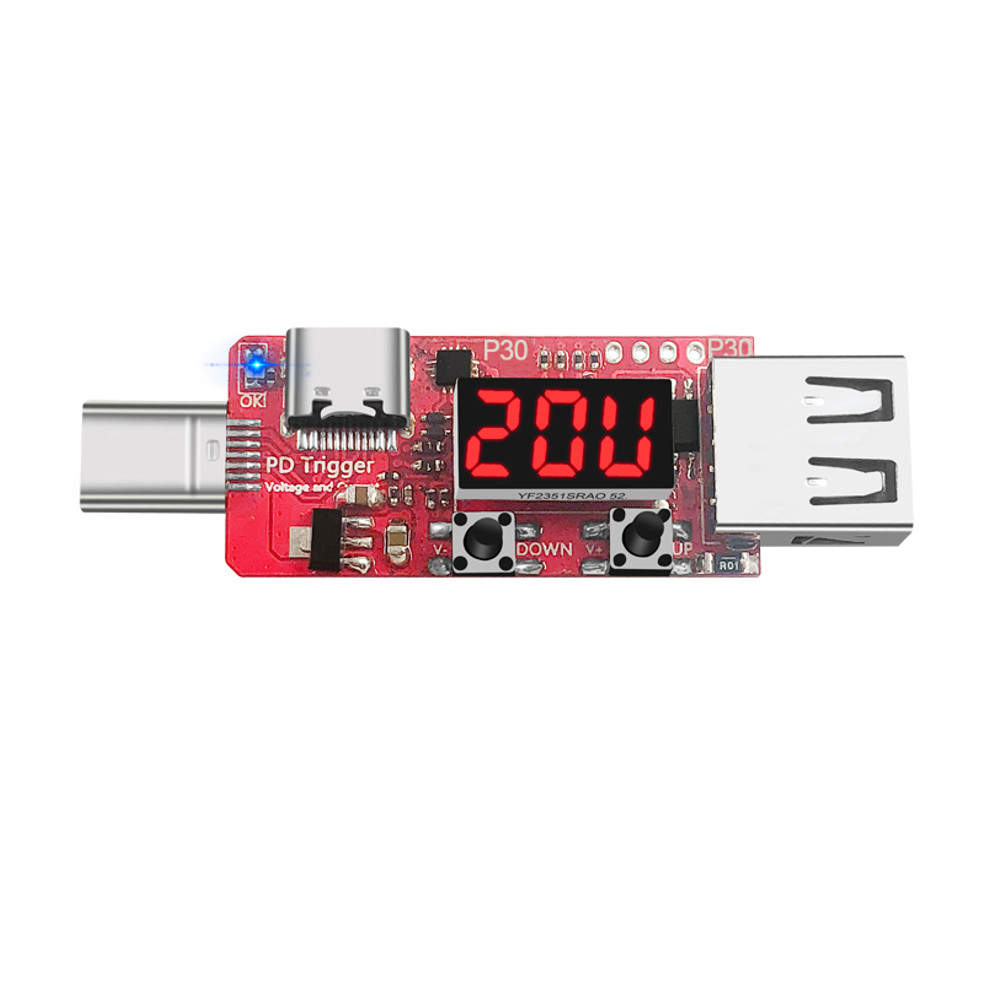 Type-C-PD230-to-DC-552521mm-DC5525-Digital-Voltmeter-Ammeter-Tester-Instrument-Automatic-Fast-Charge-1476084