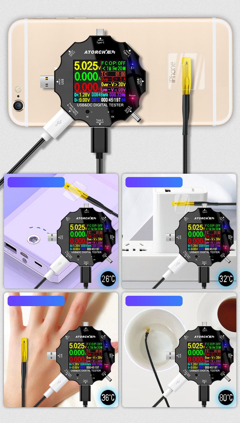 White-UD18-USB-30-18in1-USB-Tester-APP-DC-Digital-Voltmeter-Ammeter-Power-Bank-Voltage-Detector-Volt-1711335