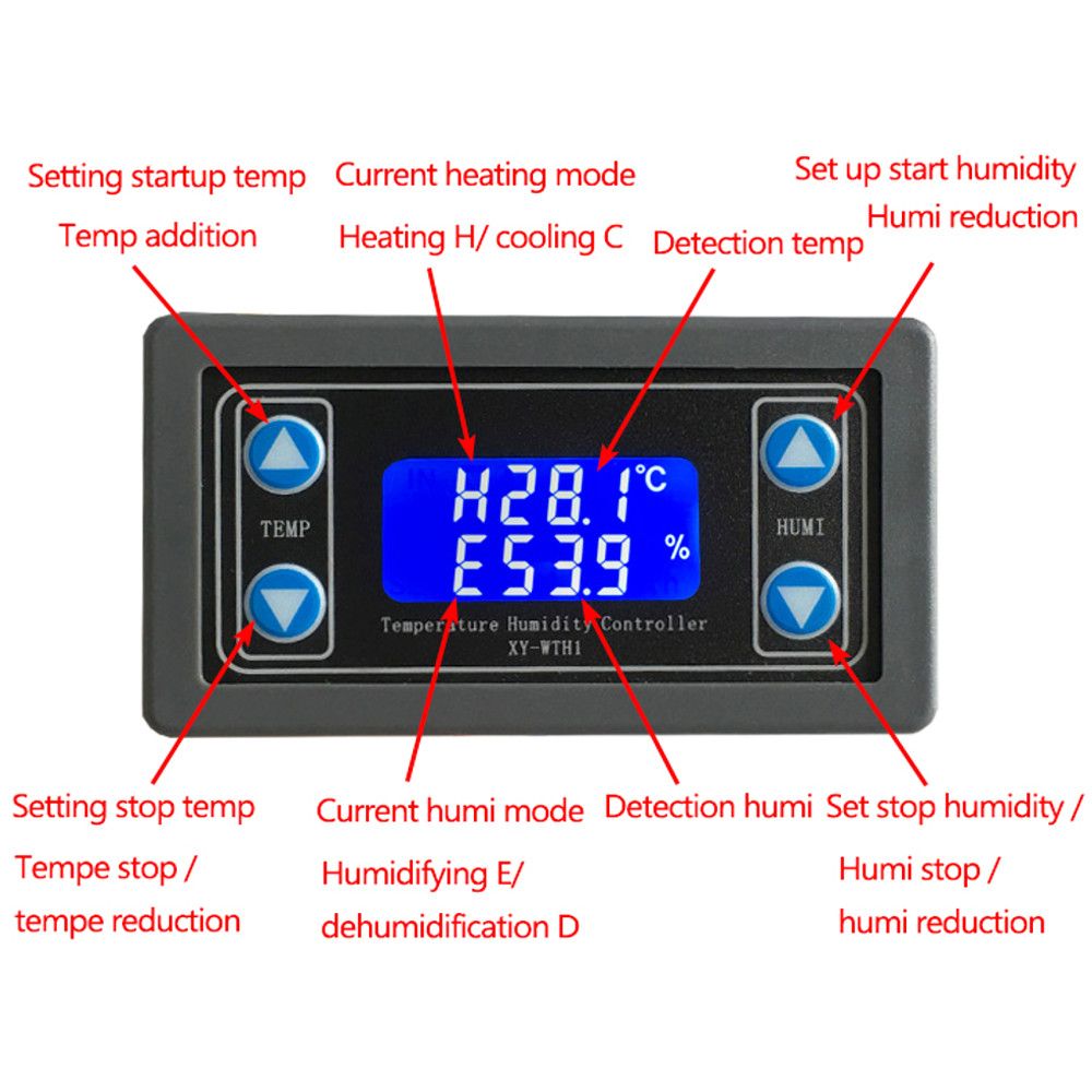 XY-WTH1-DC-6-30V-Temperature-and-Humidity-Controller-Module-Wet-Control-Switch-Constant-Sensor-Dual--1476976