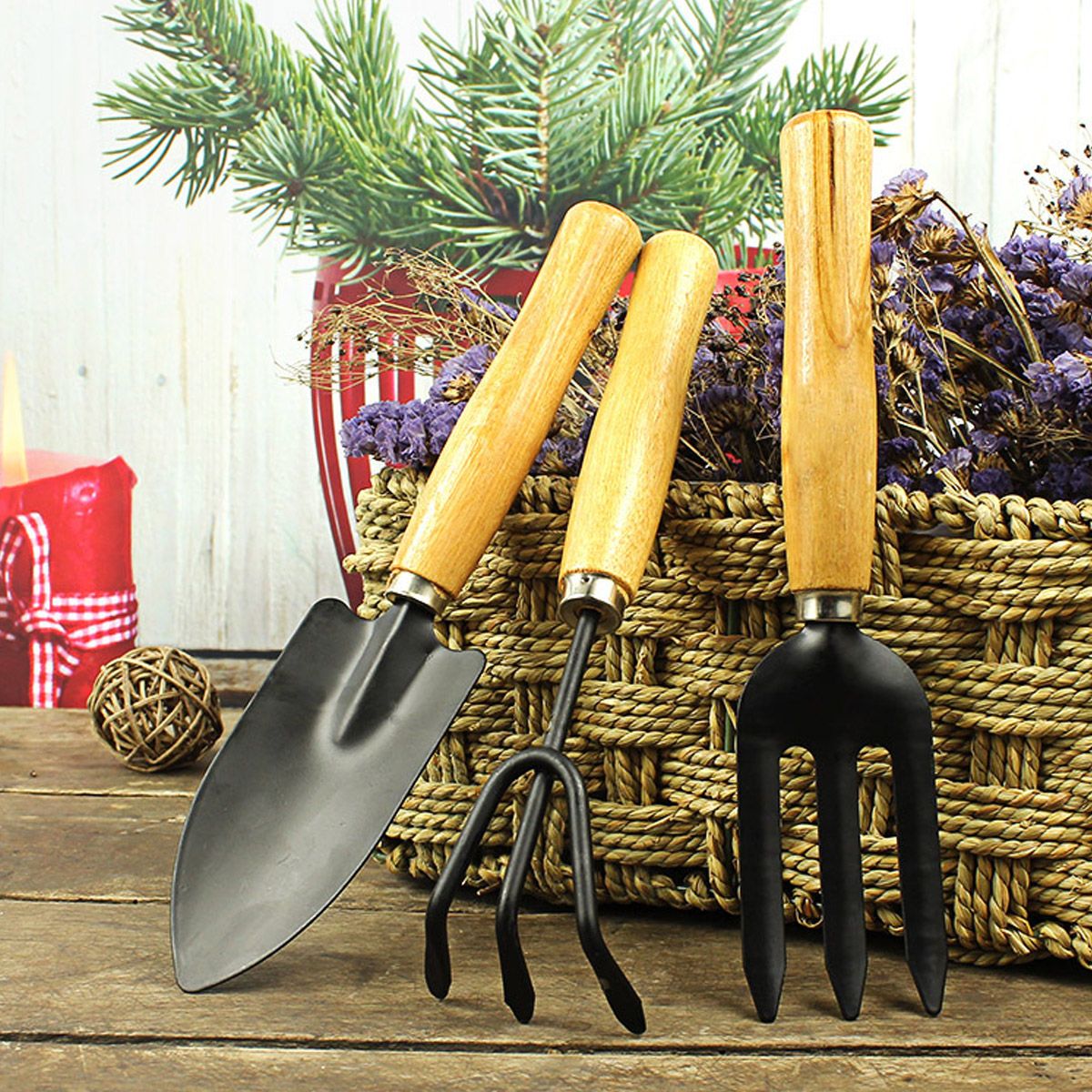 3Pcs-Gardening-Tool-Set-Garden-Planting-tools-Long-pointed-Spade-Three-tooth-HarrowThree-character-F-1694009