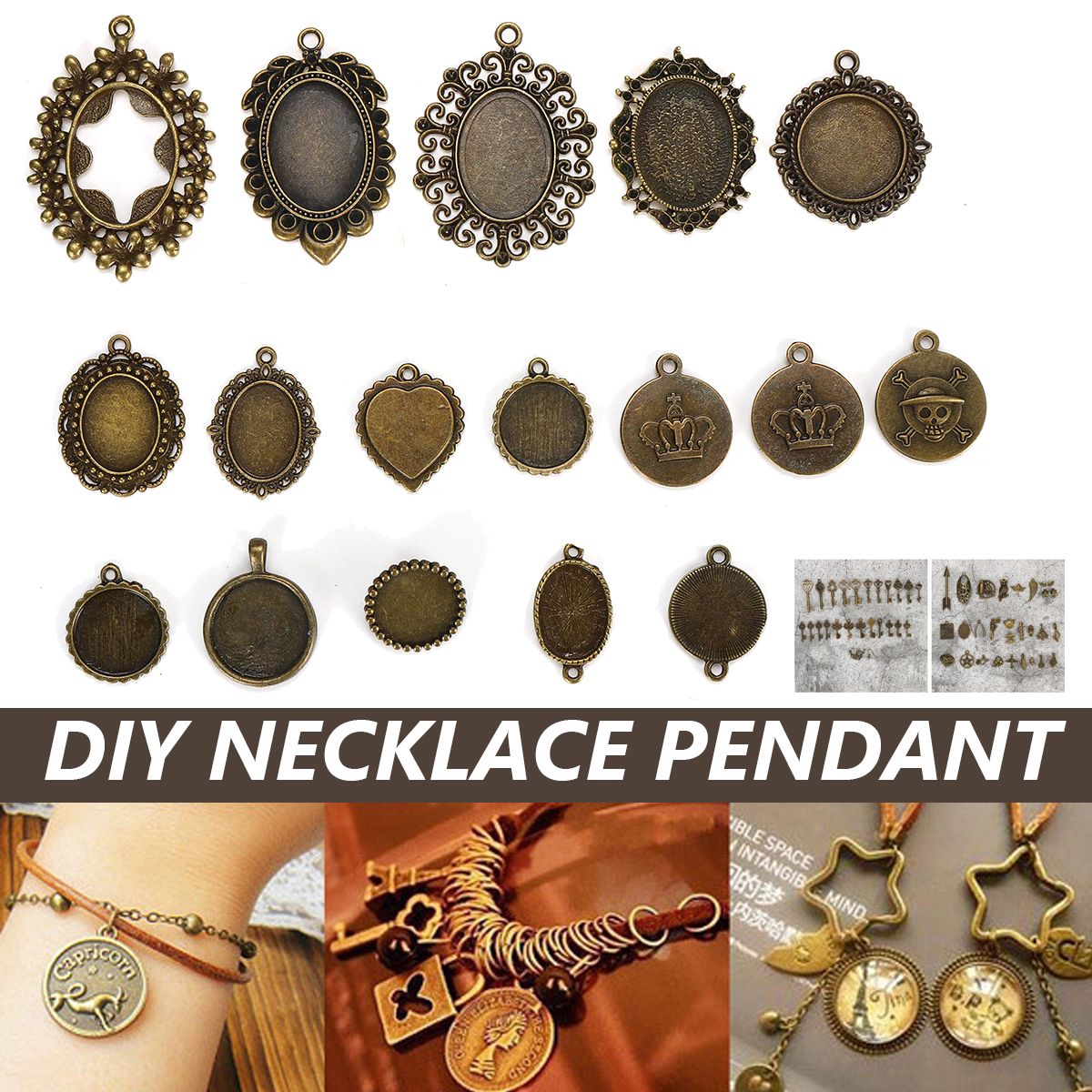 50gPack-Vintage-Pendant-DIY-Jewellery-Making-For-Necklace-Keychain-Handcraft-1708825