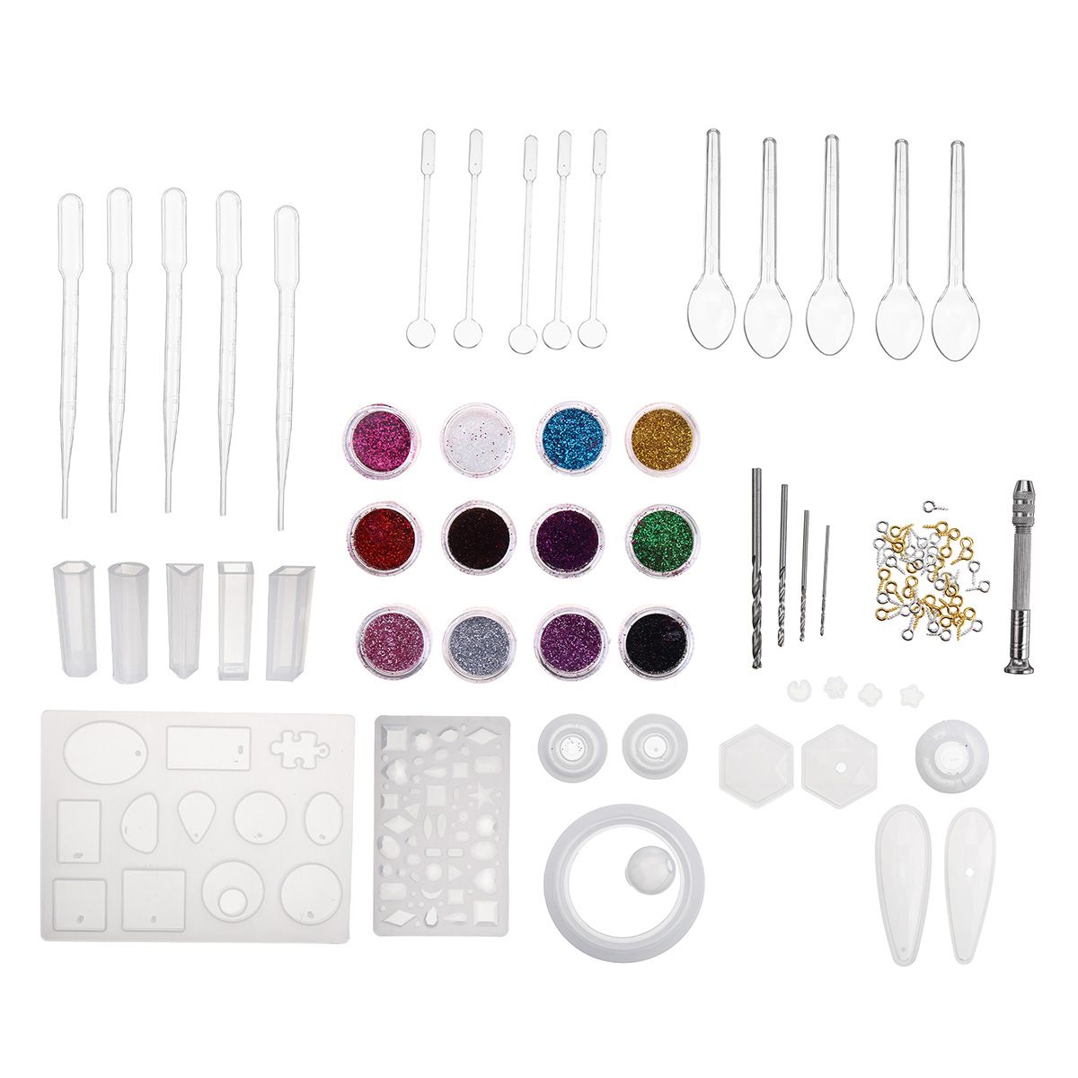 98Pcs-DIY-Silicone-Pendant-Mold-Jewelry-Making-Cube-Resin-Casting-Molds-Craft-Tools-Kit-1517942