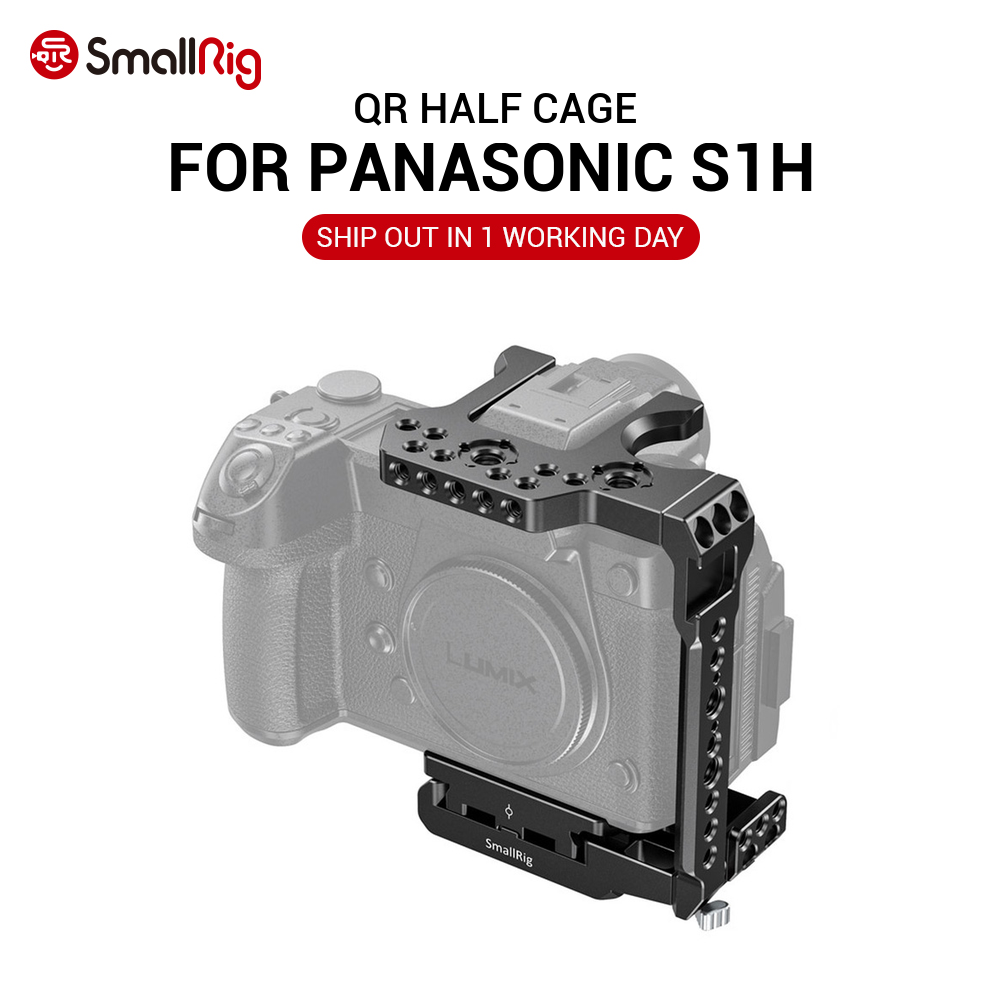 Smallrig-2513-Camera-Cage-Quick-Release-Half-Cage-for-Panasonic-S1H-Function-W-Manfrotto-501-Plate-1729577