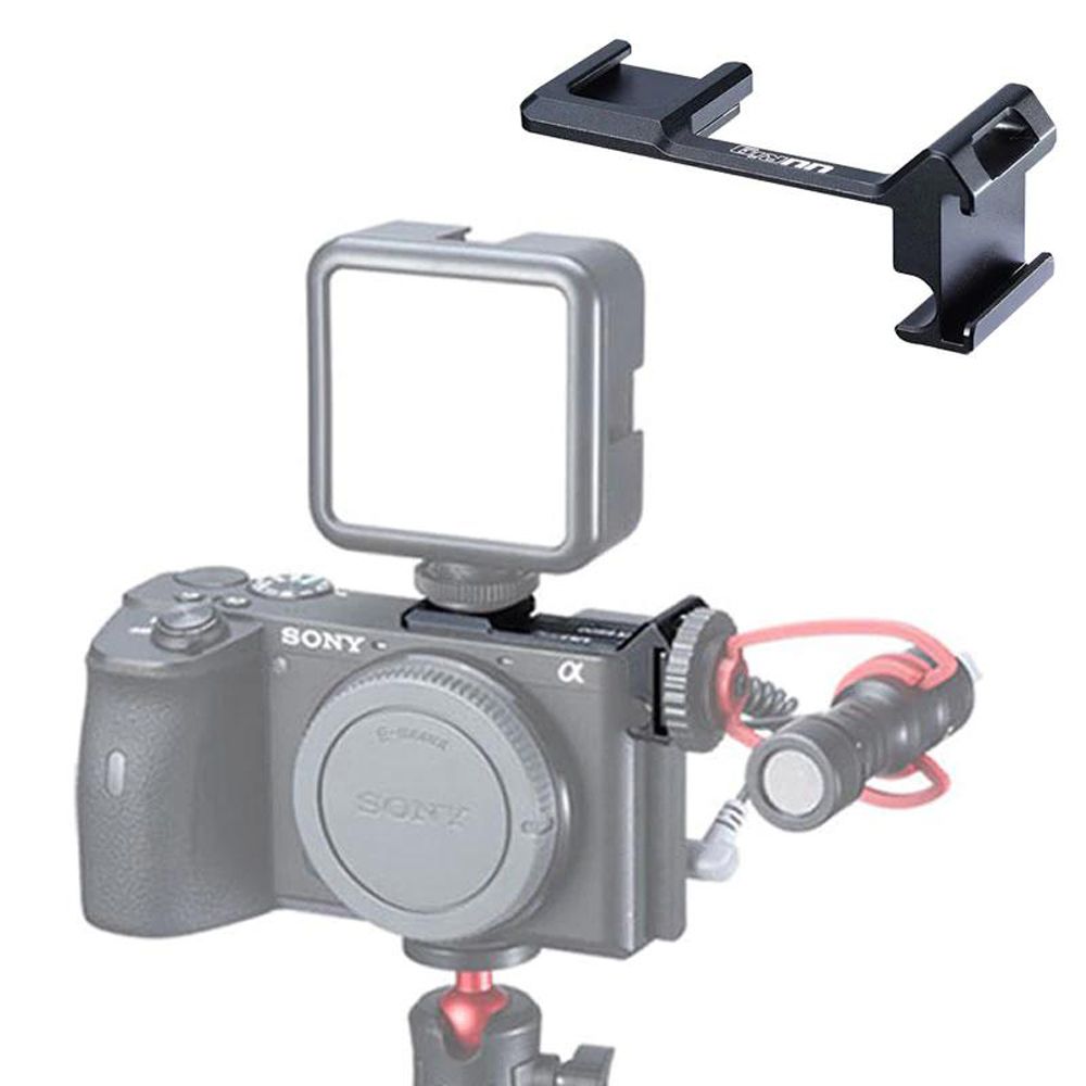 UURig-R032-Universal-Dual-Hot-Shoe-Camera-Mount-Extension-Bracket-Vlog-Microphone-LED-Light-Extend-S-1657222