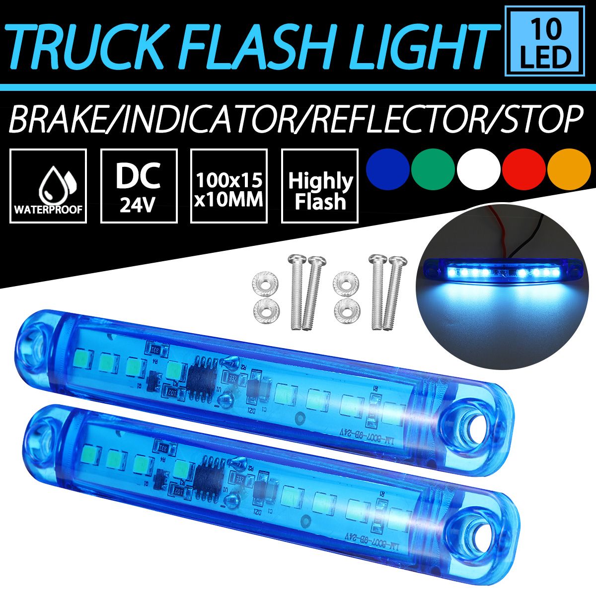 2pcs-Trailers-Trucks-Caravans-Utes-Boat-24V-8LED-Flash-Side-Light-1705743