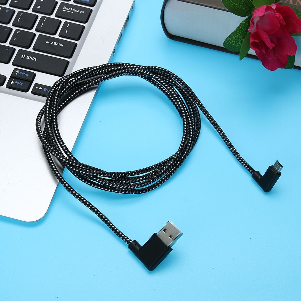 Bakeey-90-Degree-Reversible-24A-Micro-USB-Charging-Data-Cable-for-Samsung-S6-S7-Note-4-1202849