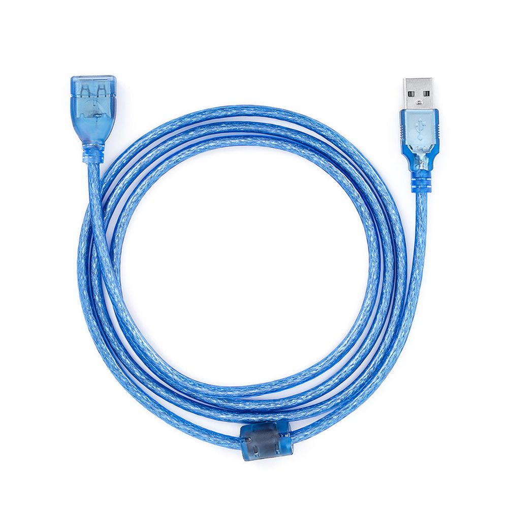 USB-Male-to-Female-Data-Cable-Transparent-Blue-High-Speed-USB-20-Extension-Cable-USB-Extension-Cord--1662508