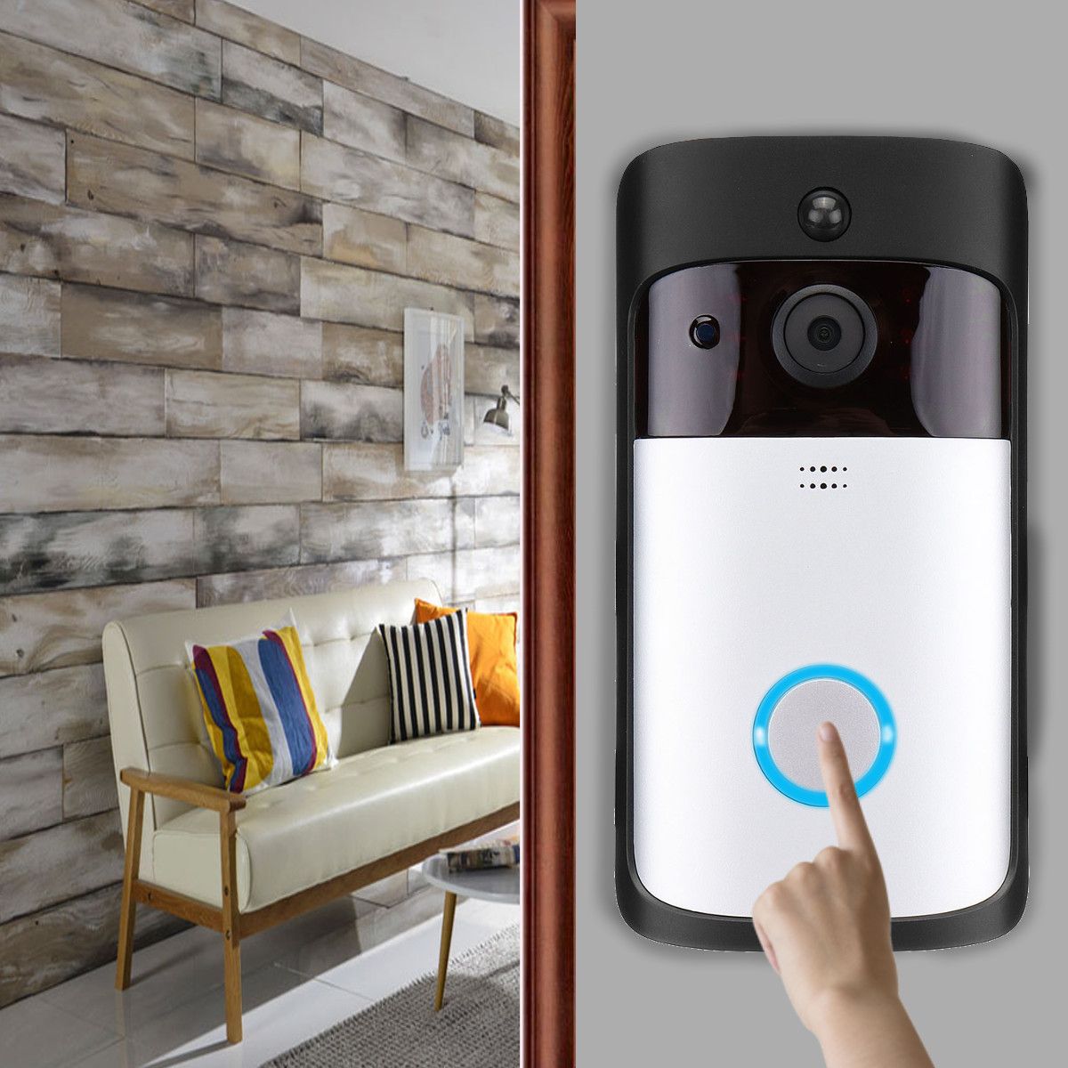 Wireless-1080P-Video-Doorbell-Camera-Battery-Support-PIR-Detect-Night-Vision-with-DingDong-1397726