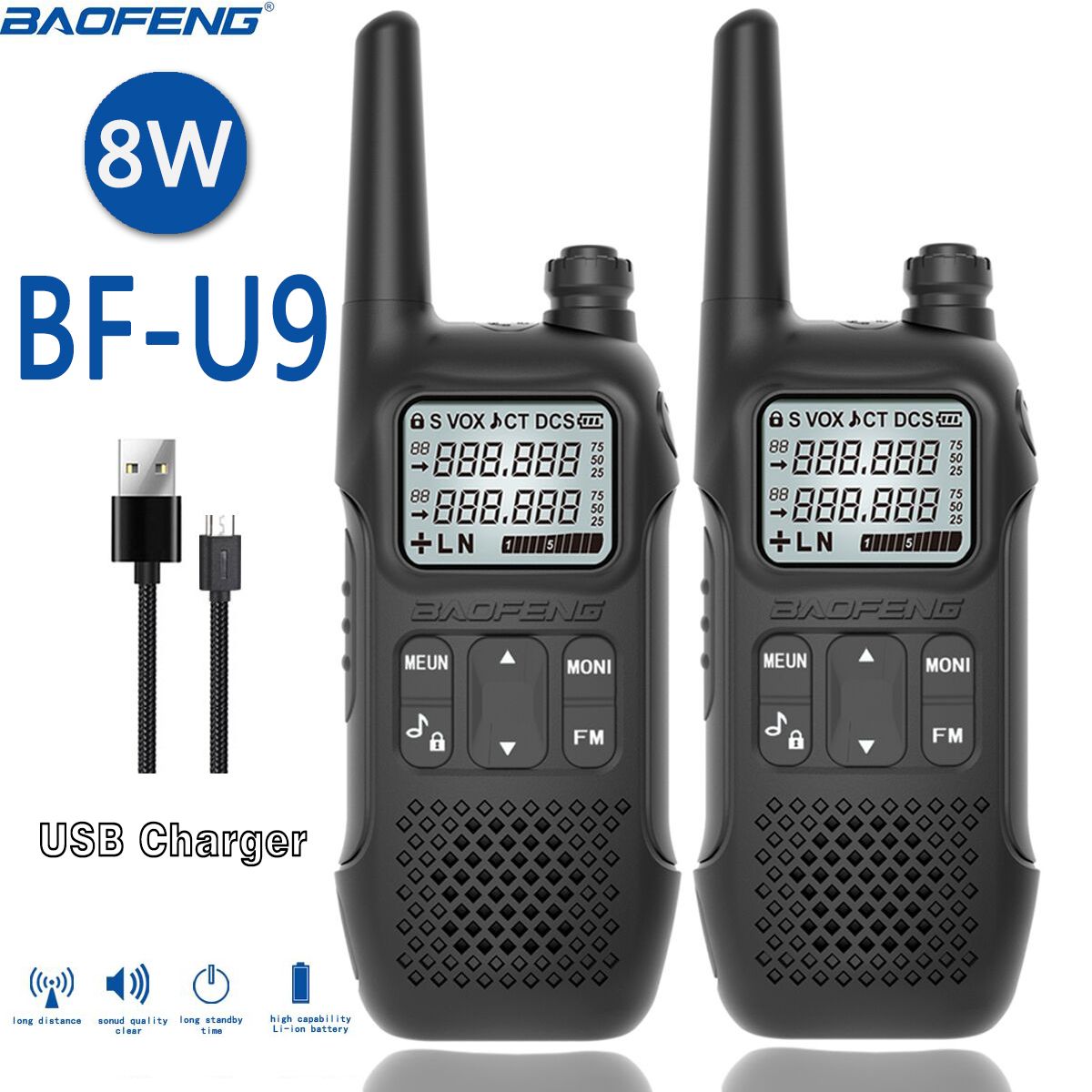 2PCS-BAOFENG-BF-U9-8W-Portable-Mini-Walkie-Talkie-Handheld-Hotel-Civilian-Radio-Comunicacion-Ham-HF--1627642