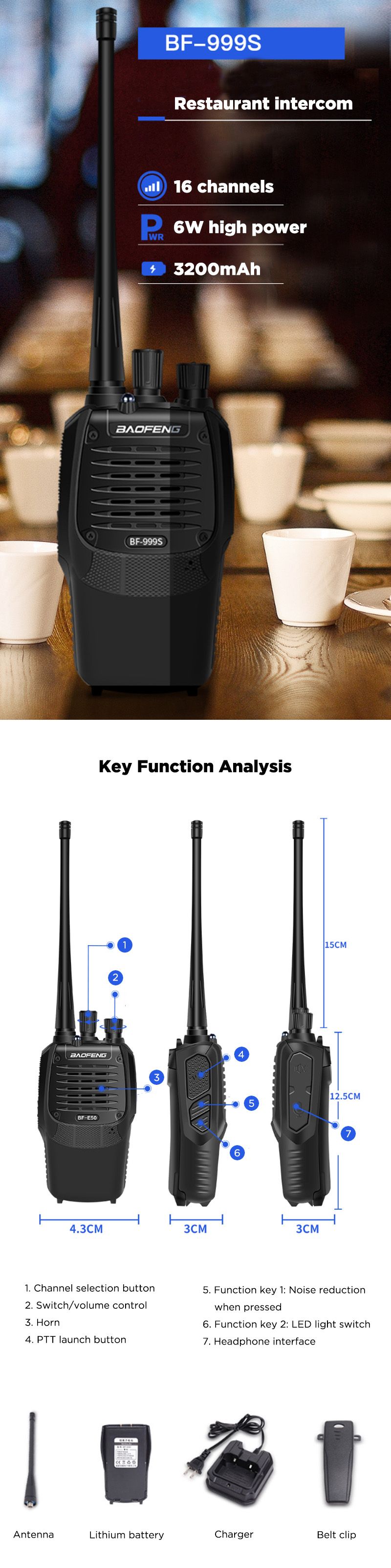 Baofeng-BF-999S-6W-3200mAh-Mini-Ultra-Thin-Radio-Walkie-Talkie--400-470MHz-16-Channels-Driving-Hotel-1587725