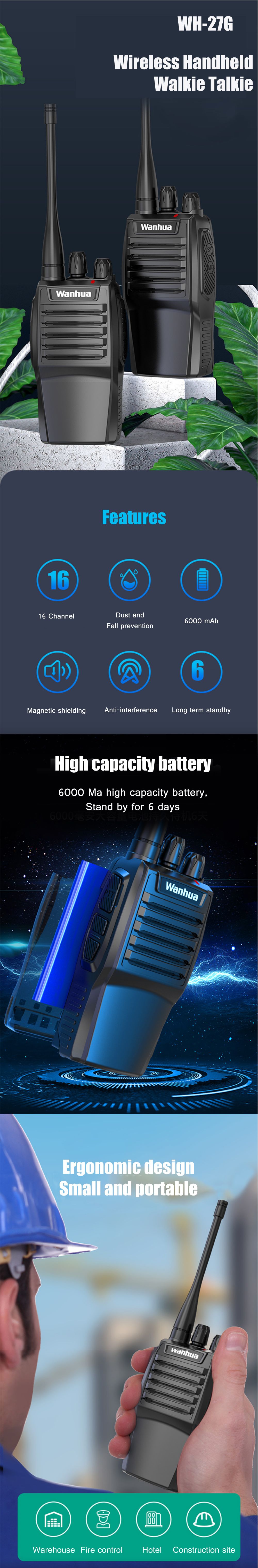 WANHUA-WH-27G-Mini-Walkie-Talkie-6000mAh-USB-Fast-Charge-8W-UHF-400-470MHz-Programming-Portable-Two--1746102